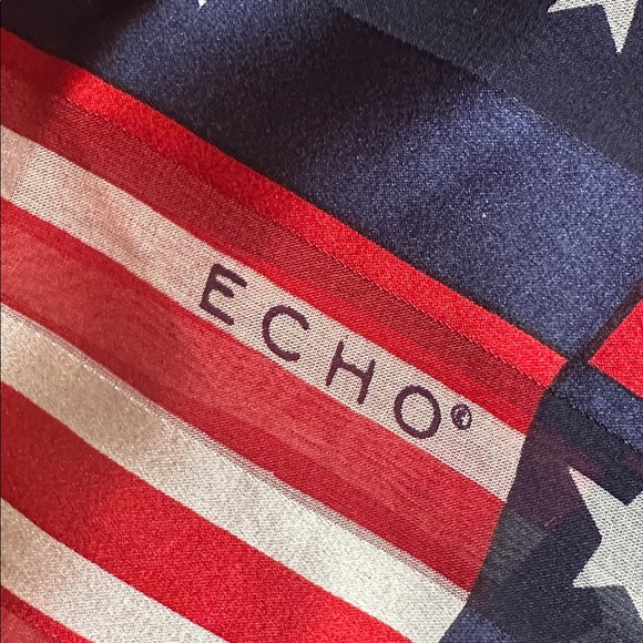 Vintage Echo Stars and Stripes Silk Scarf - Picture 4 of 6